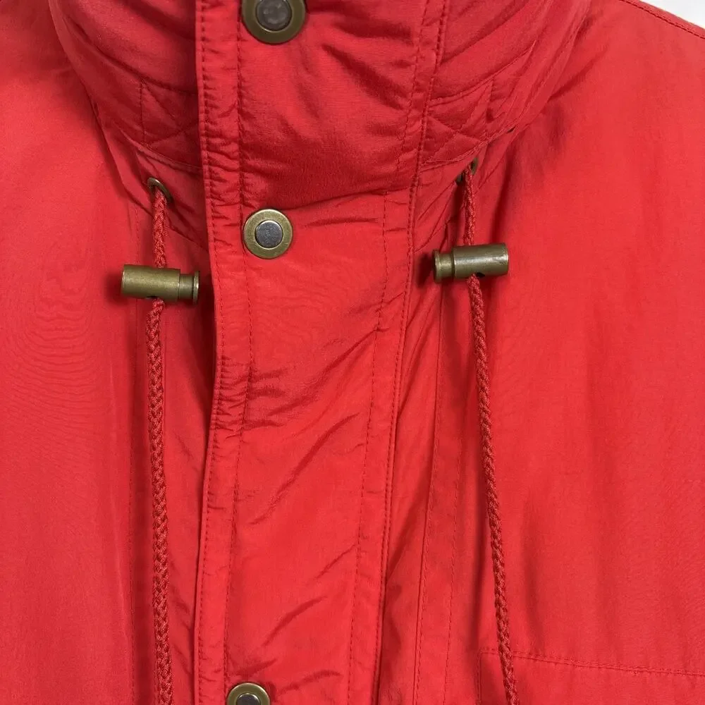 Vintage 80s Red Ski Puffer Jacket Retro Ski Gorpcore Oversized XL - Picture 8 of 16